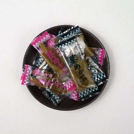 【江戸屋】2つの味の茎めかぶ95g（5942）個包装 プレーン＆梅しそ コリコリ食感 ヘルシー海藻スナック