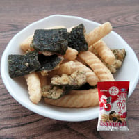 かっぱえびせん・梅と赤しそ香るサクサクのり天ミックス26g（5811）海老の旨み×梅しその爽やかさ おつまみ・おやつにぴったり