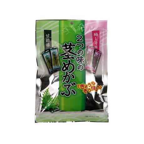 【江戸屋】2つの味の茎めかぶ95g（5942）個包装 プレーン＆梅しそ コリコリ食感 ヘルシー海藻スナック