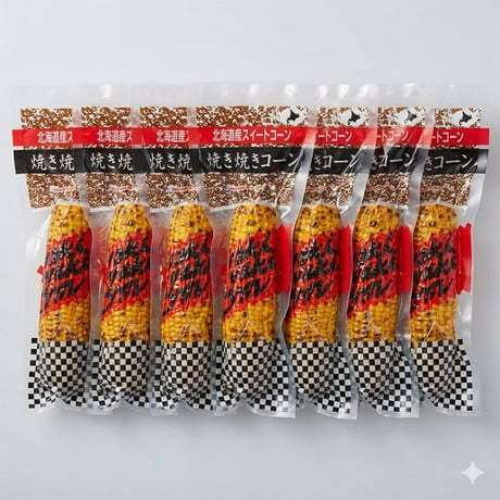 焼き焼きコーン 7本セット（8989）【送料無料】北海道産スイートコーンをまるごと味わう一本仕立て