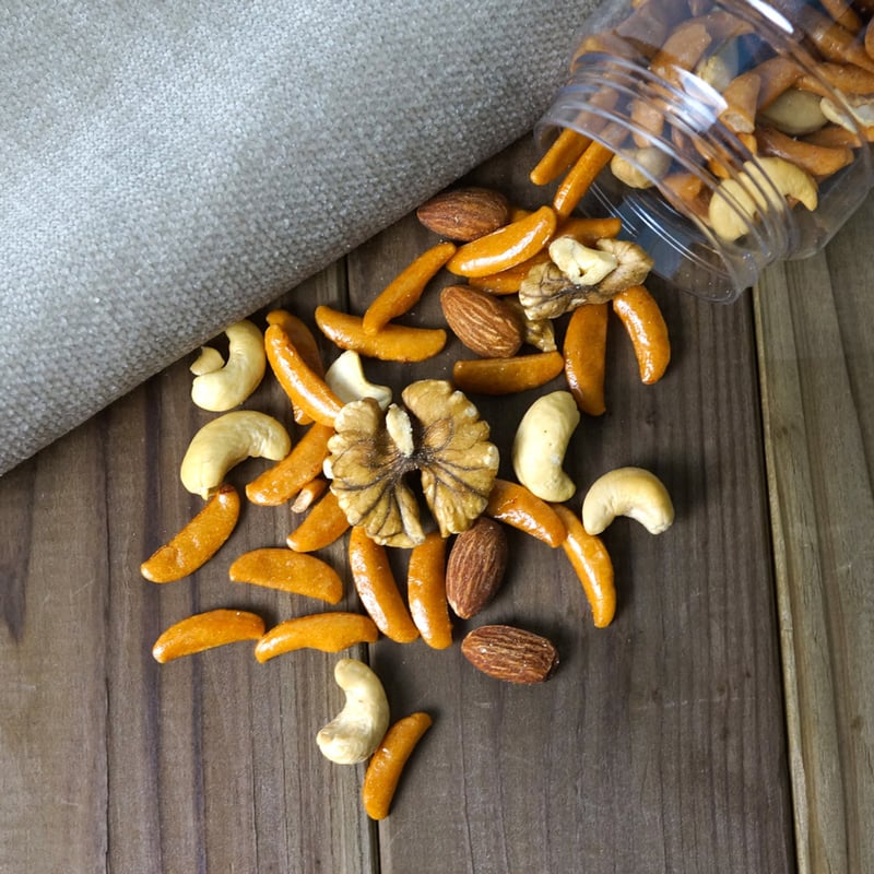 江戸屋】燻製極（くんせいきわみ）柿の種＆ミックスナッツPET100g