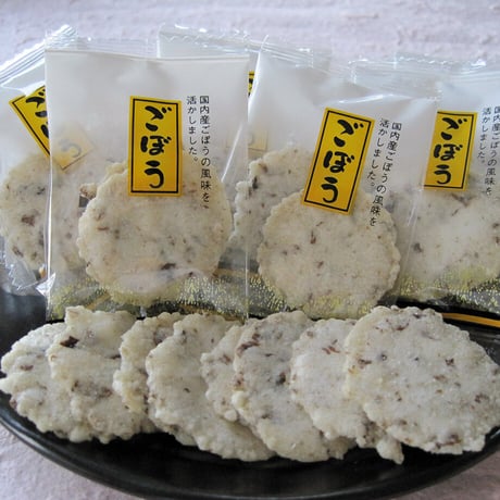 【江戸屋】ごぼうせんべい16袋×10袋（10-17106）国内産ごぼう使用 サクサク薄焼きの香ばしい和風スナック