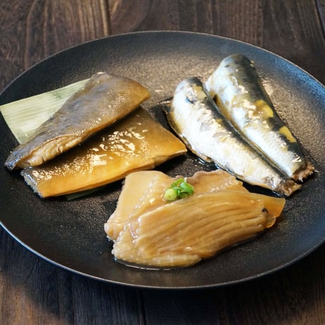 銀くまお手軽煮つけセット（430320）【送料無料】人気和食店監修。低温調理でふっくら仕上げた、ほっけ・かすべ・いわしの煮付け。ギフト。