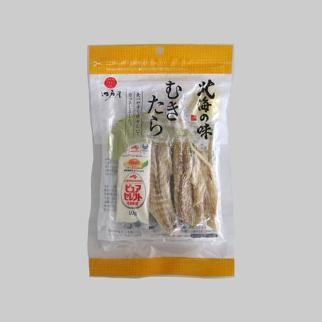 【江戸屋】むきたら20g（2437）タラの身を食べやすくむいた素朴なおつまみ マヨネーズ付きで味変も楽しめる