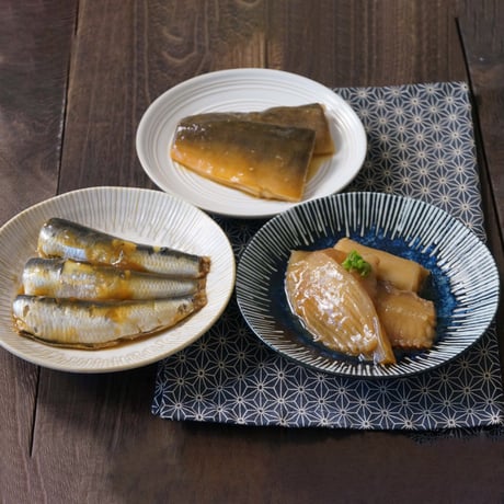 銀くまお手軽煮つけセット（430320）【送料無料】人気和食店監修。低温調理でふっくら仕上げた、ほっけ・かすべ・いわしの煮付け。ギフト。