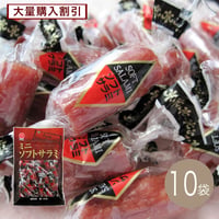 【江戸屋】ミニソフトサラミ40g×10袋（10-14964）ひと口サラミ スパイスが程よく効いた 豚肉×牛肉 やわらか食感 おつまみ・おやつに
