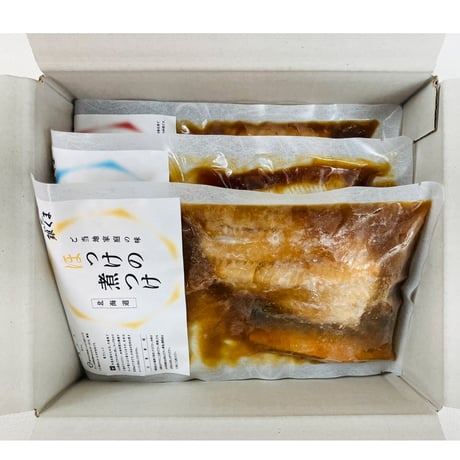 銀くまお手軽煮つけセット（430320）【送料無料】人気和食店監修。低温調理でふっくら仕上げた、ほっけ・かすべ・いわしの煮付け。ギフト。