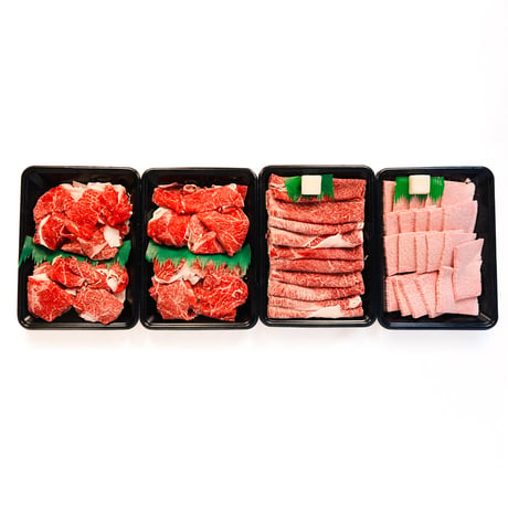 北海道産黒毛和牛 知床牛食べくらべ（410188）【送料無料】切り落とし・すき焼き・焼肉の豪華3種。世界遺産が育んだ黒毛和牛の旨味。ギフト・お取り寄せ。