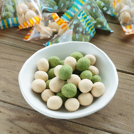 抹茶大豆ときなこ大豆145g（17424）日本産大豆使用 サクサク衣の和風ミックス豆菓子