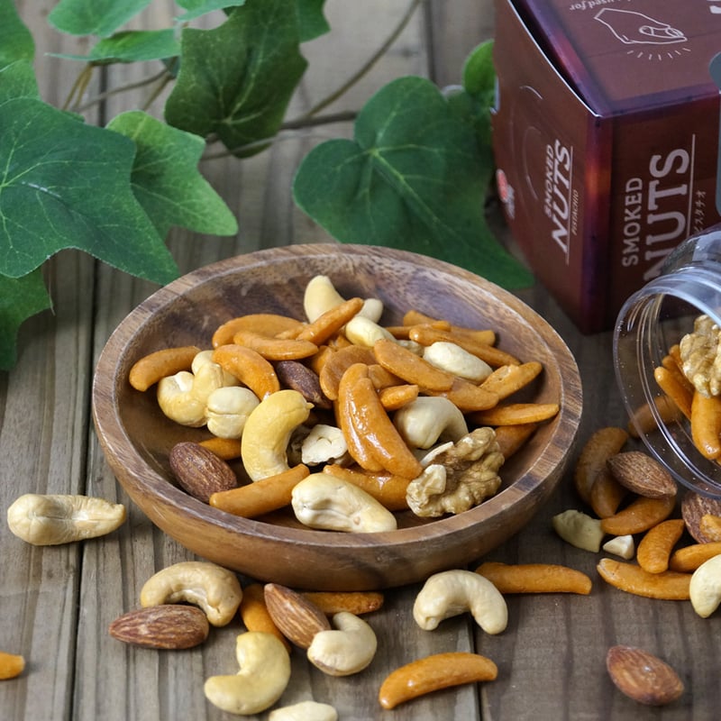 江戸屋】燻製極（くんせいきわみ）柿の種＆ミックスナッツPET100g