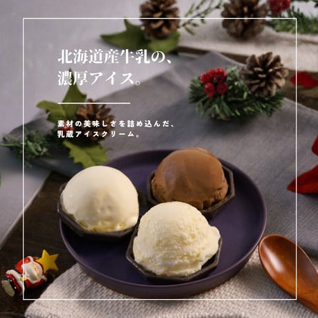 冬の濃厚アイスクリーム9個（110132）北海道ミルクと3種の贅沢フレーバーを楽しむアイスセット　送料無料　差し入れ　お取り寄せ　お中元　お歳暮　ギフト　贈答品