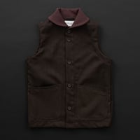 motone　ユニセックス　ランバーベスト ダークブラウン