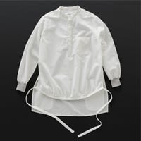 motone ユニセックス　エンゲイシャツ　白×グレー