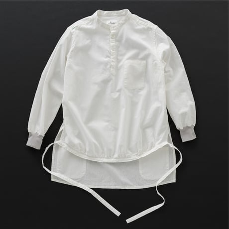 motone ユニセックス　エンゲイシャツ　白×グレー