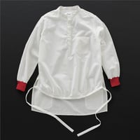 motone ユニセックス　エンゲイシャツ　白×赤