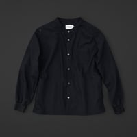 motone ユニセックス　マルチポケットシャツ　黒×黒