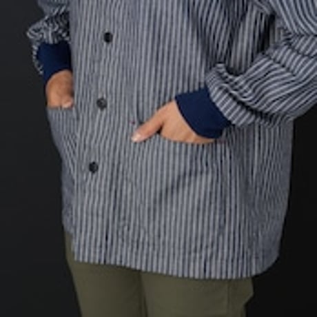 motone ユニセックス　カバーシャツ　ストライプ