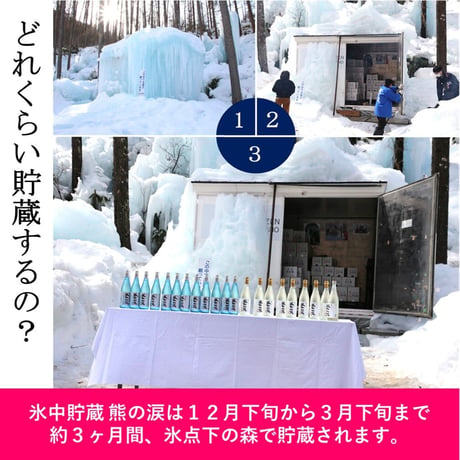 純米大吟醸生詰 氷中貯蔵熊の涙 化粧箱付き 720ml 2023年蔵出し