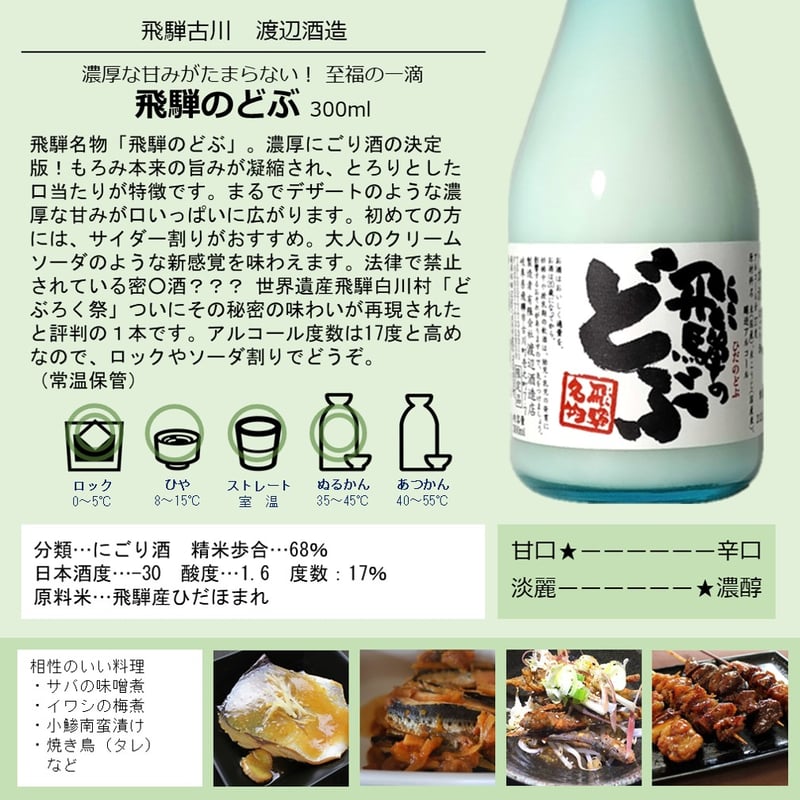 飛騨のどぶ 300ml | Liquor Shop Nagase Online Shop