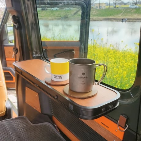 木製 TURF&CAMP カーワッペン兼コースター