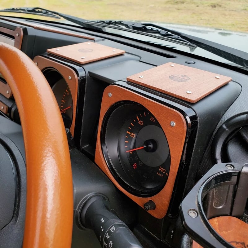 トランスファー前、メーター上パネル] 新型ジムニーウッドパネルJB64 