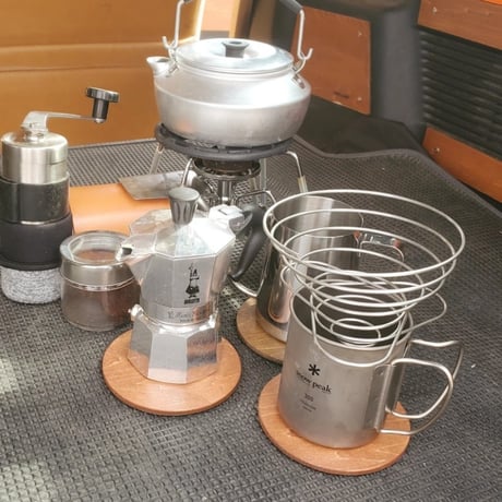 木製 TURF&CAMP カーワッペン兼コースター