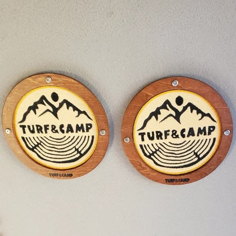 TURF&CAMP カーワッペン(丸型)
