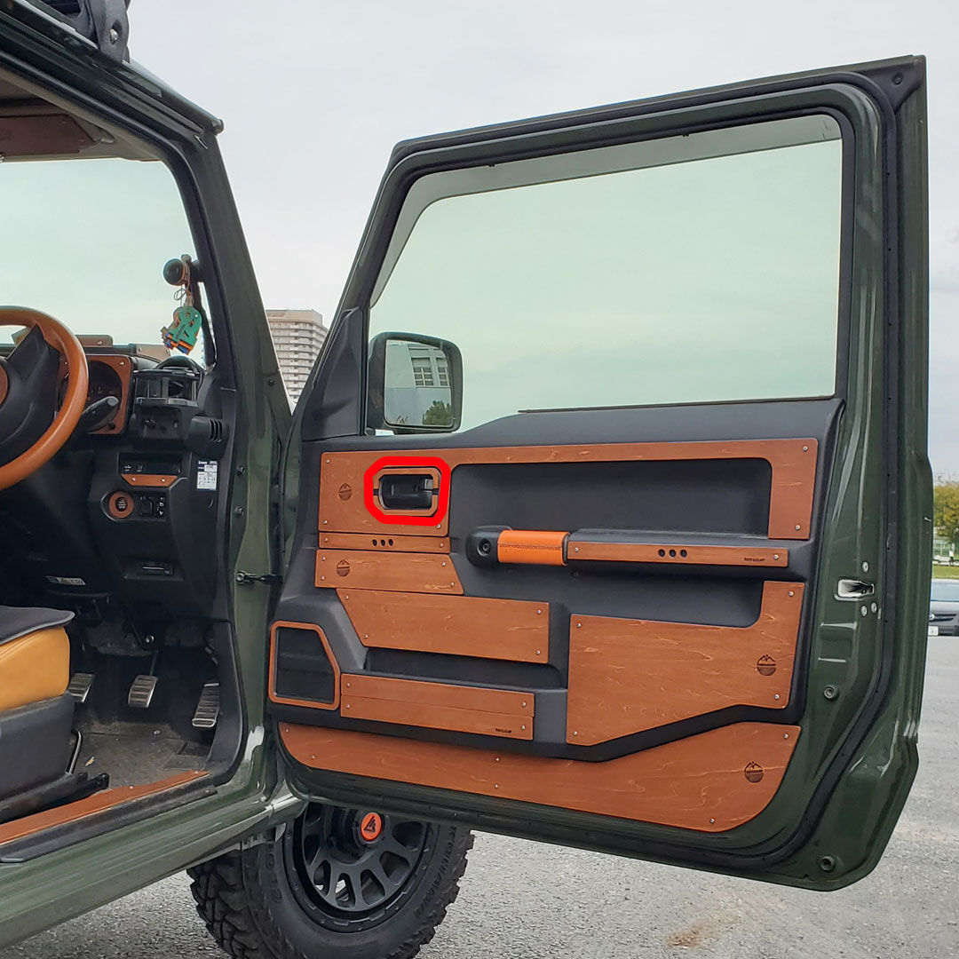 Tsune ジムニー ウッドドアハンドル フロントドア/⑤インナードアハンドルパネル] 新型ジムニー