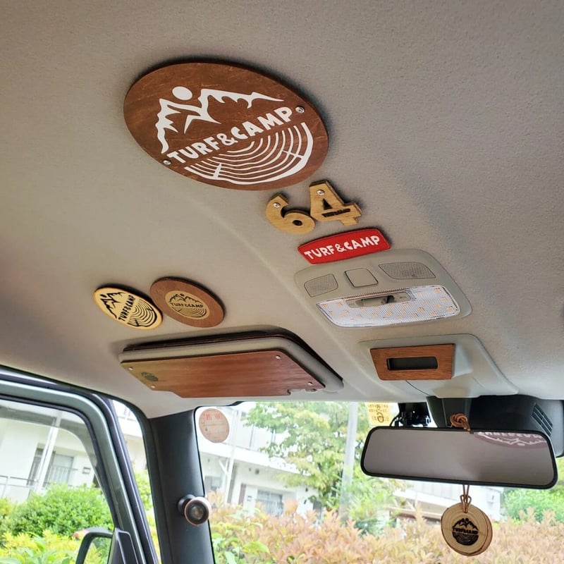数量限定！木製 TURF&CAMP カーワッペン（特大） | TURF&CAMP