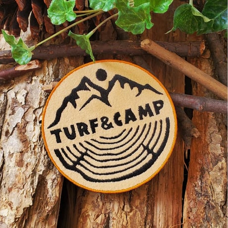 TURF&CAMP カーワッペン(丸型)