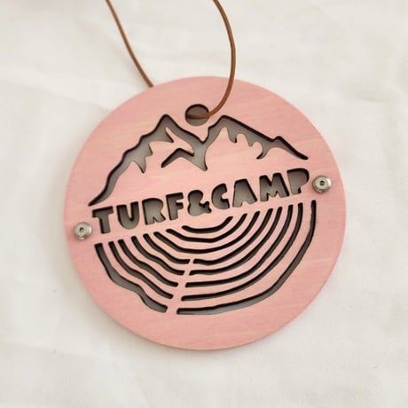 [TURF&CAMP木製ロゴストラップ]
