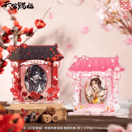 天官賜福漫画　玩点無限　虔心神龕缶バッジ&ディスプレイスタンドセット（ブラインド仕様）【お取り寄せ・日本から発送】