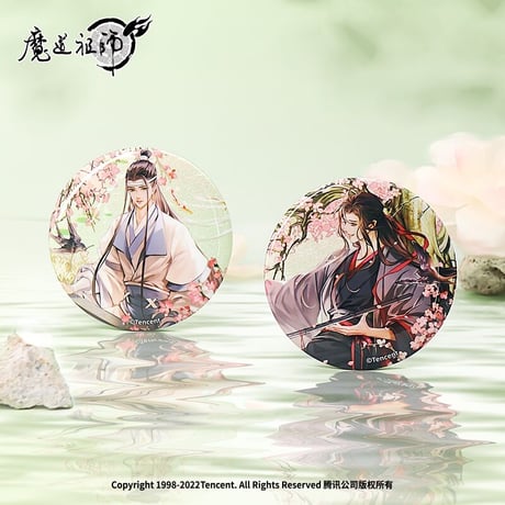 魔道祖師　南漫社　缶バッジ2点セット（歳載四景・春）【現品・日本から発送】