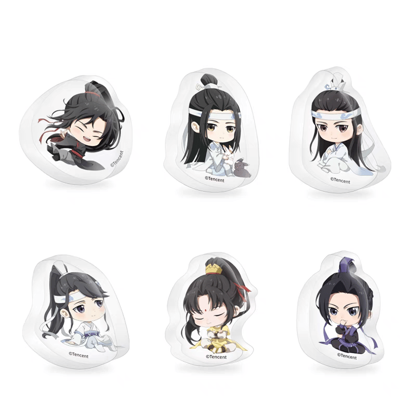 魔道祖師　公式茶屋　魔道学園　ゆらゆらアクリルブロック　全種　7点 魔道祖師 公式茶屋 ゆらゆらアクリルブロック デフォルメ 魔道
