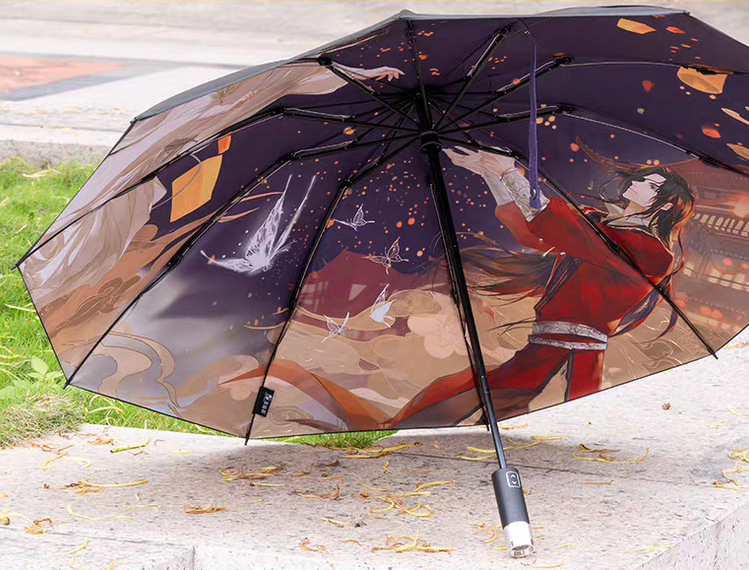 【非売品】 天官賜福 折りたたみミラー 功徳キャンペーン 天官賜福アニメ 幸運石 電動折り畳み傘（千灯映闕）【お取り寄せ