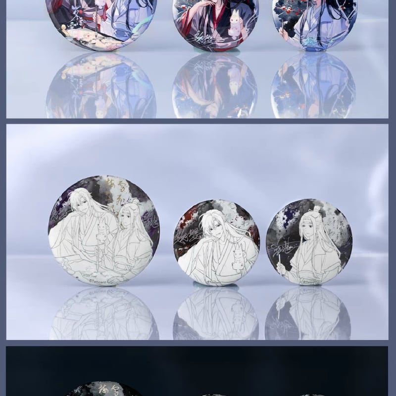 魔道祖師　羅浮霽雪 缶バッジ13点セット 魏無羨 藍忘機 魔道祖師 蒼妹児 羅浮霽雪シリーズグッズ【お取り寄せ・日本から