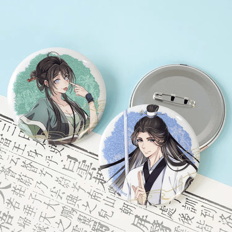 魔道祖師　谷子屋　義城篇グリッター缶バッジ【お取り寄せ・日本から発送】