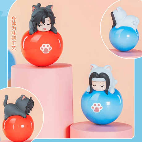 魔道祖師　鹿鳴世界　趴趴不倒翁シリーズ哟哟豆ミニフィギュア（ブラインド仕様）【お取り寄せ・日本から発送】