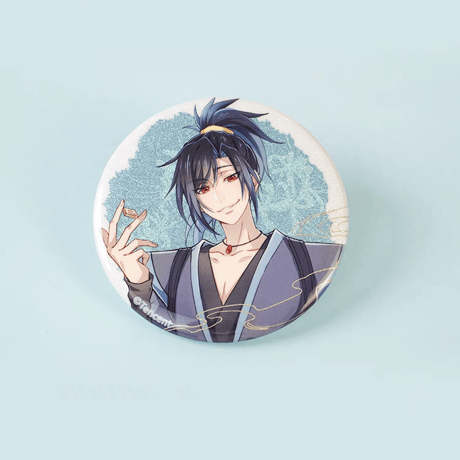魔道祖師　谷子屋　義城篇グリッター缶バッジ【お取り寄せ・日本から発送】
