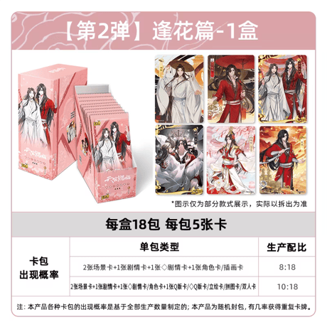天官賜福アニメ　卡遊　桃源千灯トレーディングカードBOX（逢花篇第2弾）【お取り寄せ・中国から発送】