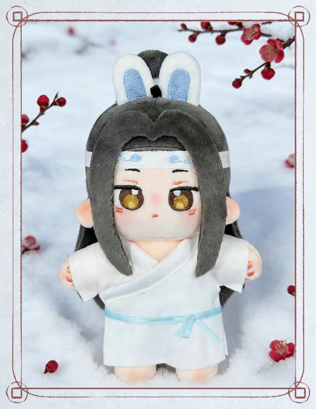 魔道祖師（盈谷漫）ぬいぐるみ（兔绒绒睡衣）約10cm 骨あり衣装つき