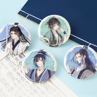 魔道祖師　谷子屋　義城篇グリッター缶バッジ【お取り寄せ・日本から発送】