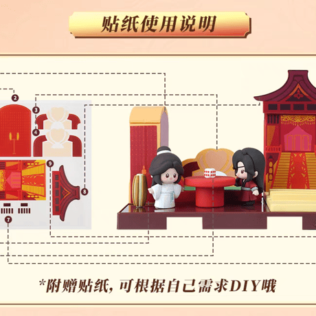 天官賜福アニメ　minidoll　フィギュア&置物セット　MINI SPACEシリーズ（極楽坊ver.）【お取り寄せ・中国から発送】