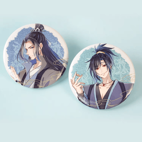 魔道祖師　谷子屋　義城篇グリッター缶バッジ【お取り寄せ・日本から発送】