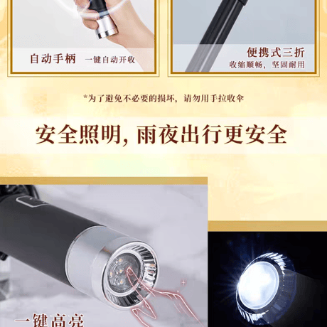天官賜福アニメ　幸運石　電動折り畳み傘（天韻瓷福）【お取り寄せ・中国から発送】