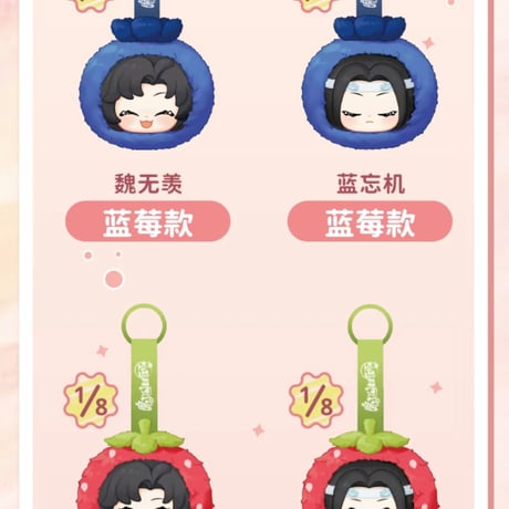 魔道祖師　騰迅草場地　果色芳華シリーズぬいぐるみチャーム（ブラインド仕様）【お取り寄せ・日本から発送】