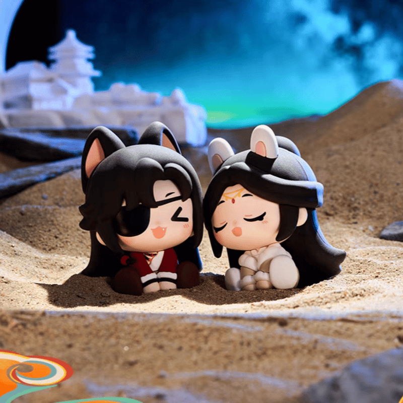 天官賜福 明月楼蘭シリーズ 座りポーズフィギュアブラインドボックス 天官賜福漫画 minidoll 明月楼蘭シリーズラバーフィギュア