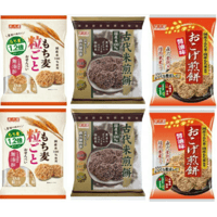 天乃屋 古代米煎餅 10枚×2袋 もち麦粒ごとおせんべい 9枚×2袋 おこげ煎餅醤油味 9枚×2袋