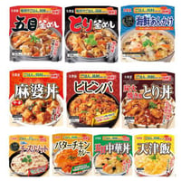 丸美屋 レンジで簡単!ごはん付きシリーズ 10食セット とり釜めし、 五目釜めし、海鮮あんかけ、 麻婆丼、ビビンバ、 炭火焼風とり丼 チーズリゾット 、バターチキンカレー、五目中華丼 、天津飯