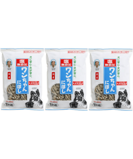 サカモト 塩無添加 犬用おやつ ワンちゃんにぼし お徳用 1kg×3袋